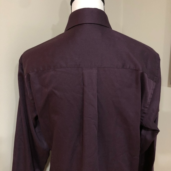 *GEOFFREY BEENE* Men's Fitted Sateen Button Down Shirt Size Small - Picture 5 of 6